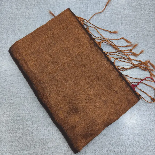 Premium Kaadhi tissue plain saree  | SR183